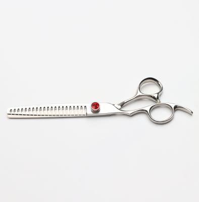 China 7 Inches SUS440C Stainless Steel Pet Grooming Shears Left Handed Chunker Scissors Dog Chunker Scissors for sale