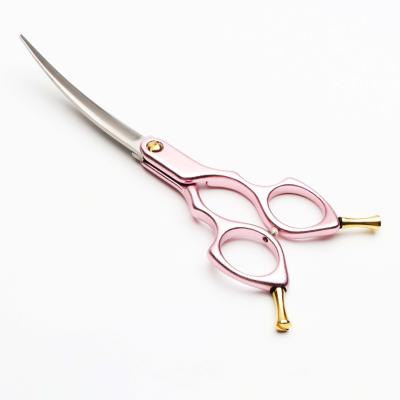 China 6.0 Inches Professional Dog Pet Scissors Pet Grooming Scissors Pink Durable for sale