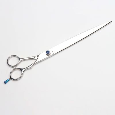 China Viable Mirror 10 Inch 440C Stainless Steel Finished Pet Hair Scissors Large Size Dog Grooming Scissors for sale