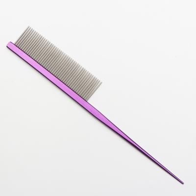 China Sustainable Pet Metal Beauty Cheap Personalized Round Pet Hair Removal Dog Grooming Comb for sale