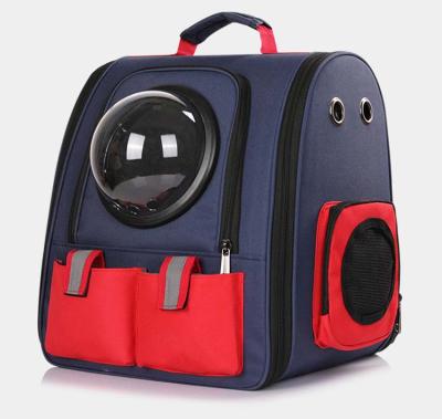 China Wholesale Viable Breathable Transparent Pet Cat Dog Travel Carrier Carrying Basket Backpack Bag for sale