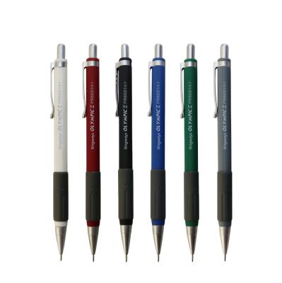 China Custom Blue Plastic Mechanical Pencil 0.5mm 0.7mm 0.9mm With Eraser With Clutch Rubber Coating Pencil for sale