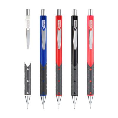 China Custom Plastic 0.3mm 0.5mm 0.7mm 0.9mm Plastic Mechanical Pencil With Double Injection Grip Clutch Pencil for sale