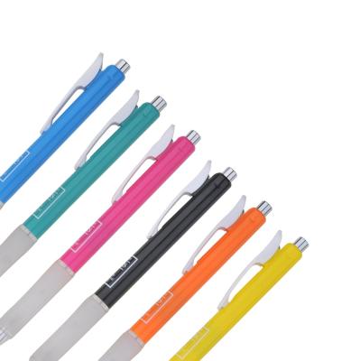 China Custom Pink 0.5mm Plastic Mechanical Pencil 0.7mm With Hidden Soft Tip Function Grip Clutch Pencil for sale