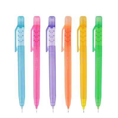 China Customs office and school plastic 0.5mm plastic mechanical pencil 0.7mm 0.9mm 1.3mm with unique block design clutch pencil for sale