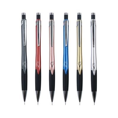 China Custom Plastic 0.5mm 0.7mm 0.9mm Plastic Mechanical Pencil With Long Twist Eraser Function Metal Clip Clutch Pencil for sale