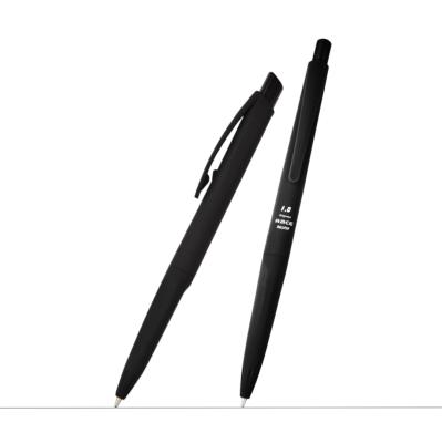 China Office & School Office Pen black color plastic ballpen ABS 0.5mm 0.7mm than 1.0mm with elegant shape with rubber coating plastic ballpen ABS for sale