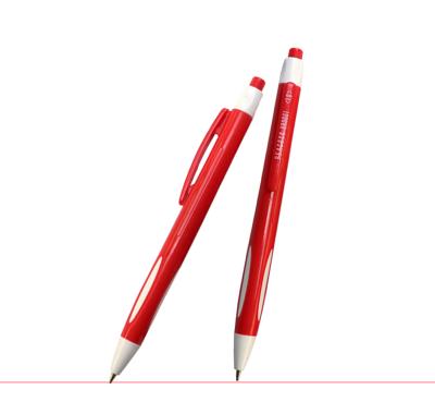 China Office & School Office Pen red color plastic ballpen ABS 0.5mm 0.7mm 1.0mm with elegant shape super smooth writing plastic ballpen ABS for sale