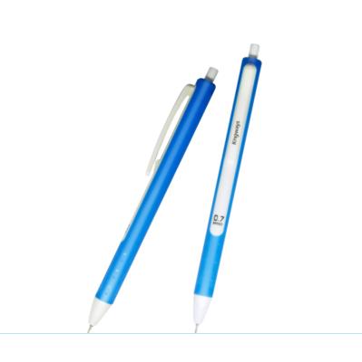 China Office & School Pen Office plastic ballpen ABS 0.5mm 0.7mm 1.0mm with elegant shape with long area TPR handle super smooth writing plastic ballpen ABS for sale