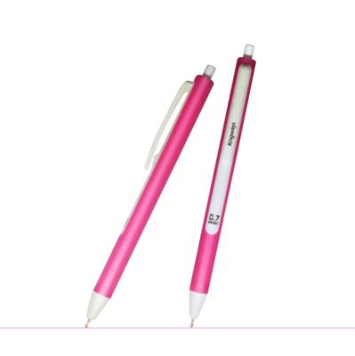 China Office & School Pen Office plastic ballpen ABS 0.5mm 0.7mm 1.0mm with elegant shape with long area TPR handle super smooth writing plastic ballpen ABS for sale