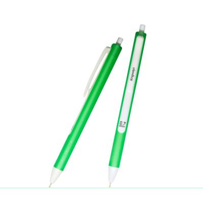 China Office & School Pen Office plastic ballpen ABS 0.5mm 0.7mm 1.0mm with elegant shape with long area TPR handle super smooth writing plastic ballpen ABS for sale