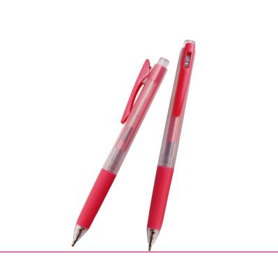 China Normal custom red gelpen 0.5mm 0.7mm 1.0mm with fast colorful toner gel ink with soft silicone gelpen handle for sale