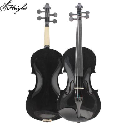 China Linden Plywood For Beginners Instrument Linden Plywood Hottest Wooden Musical Instrument Dark Black Lacquer Violin for sale