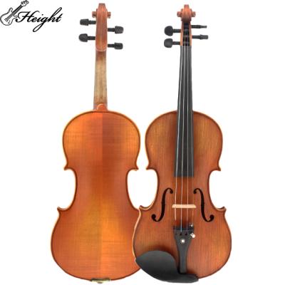 China Best Quality Solid Flawless Flawless Wooden Violin With Triangle Case Musical Instrument Accessories for sale