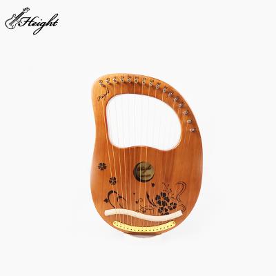 China Okoume Wooden Lyre Speak All The Time Solid 16 Metal Strings Okoume Lyre Harp Suitable For Adults, Children, Beginners for sale