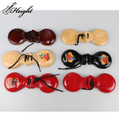 China Professional Wooden Cylindrical Wooden Spanish Castanets Wholesale for sale