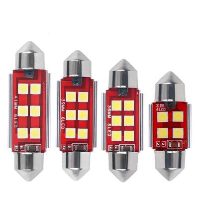 China Reading light QIDEWIN led car festoon 3030 canbus 6smd errors 41mm 36mm 39mm 41mm led car dome roof reading bulb interior 12v for sale