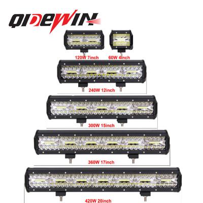 China Aluminum Car Led Work Light Bar 60w 120w 180w 240w 300w 360w 420w Led Light Bars For Offroad Truck Fog Driving Light Lamp for sale