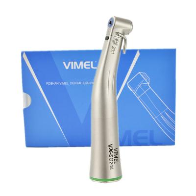 China New Internal Cooling System Handpiece VX-SG20L Fiber VX-SG20L 20:1 Reduction Titinum Low Speed ​​Green Ring Led Contra Angle For Dental Implant for sale