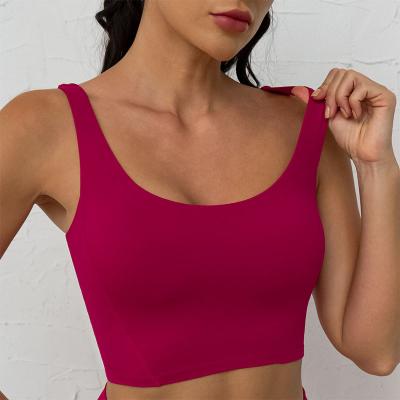 China JIAMING Fashion Sports Bra Breathable Women Shock Proof Running Yoga Bra Fitness Tops Beauty Back Yoga Bra for sale