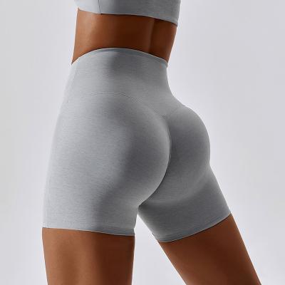 China Summer Breathable Biker Gym Fitness Shorts High Waist Ladies Shorts Gym Sportswear Yoga Shorts Pants for sale