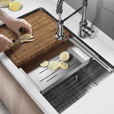 China Without Faucet Modern Design Small Rectangle Farmhouse Undermount Single Bowl 304 Stainless Steel Kitchen Sink for sale