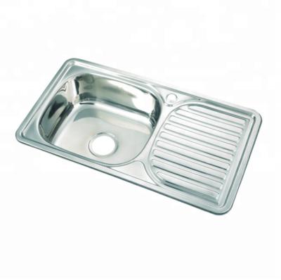 China 2020 Hot Sale One Piece Punch Single Bowl Without Faucet With Drainer Mini Farmhouse Sink Kitchen for sale