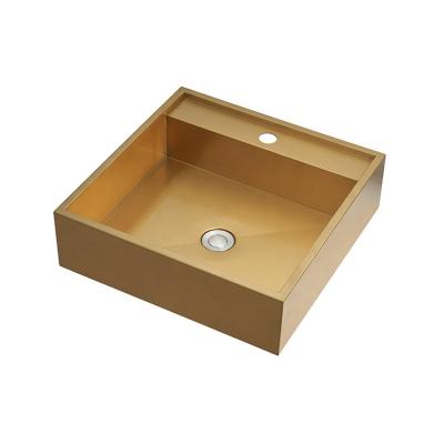 China Desgin Modern Factory Price Cheap Rectangle Shape Washing Stainless Steel European Bathroom Sink for sale