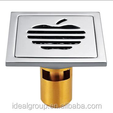 China Modern Newest Design Copper 304 Stainless Steel Strainer Square Bathroom Floor Drain for sale