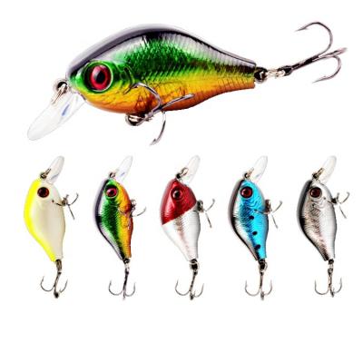 China ABS Custom 60mm Mini Crankbait Minnow Fishing Jigging Wobbler Lure Walleye Squarebill Crankbaits for sale