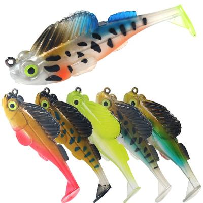 China Japan Often Plastic Baits Swimbait Deep Current Silicone Pike Freshwater Shad Jig Baits YJ80 for sale