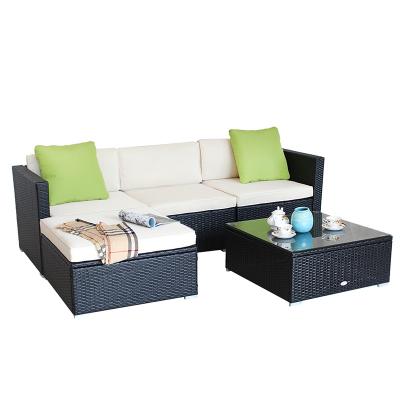 China 2020 Outdoor Weather Furniture Manufacturer Cheap Rattan Furniture Poly Garden Sofa Set / Sofa Bed for sale