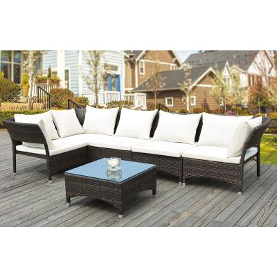 China 2020 Traditional New Design Environmental 5 Piece Cane Rattan Sofa Customized Garden Sofa for sale