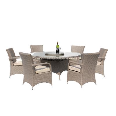 China Fashion and comfortable 2020 outdoor terrace banana leaf patio furniture rattan production for sale