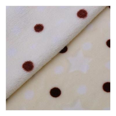 China Factory Market Good Item Pill Warmth And Lightness Anti Coral Print Fleece Fabric 160cm for sale