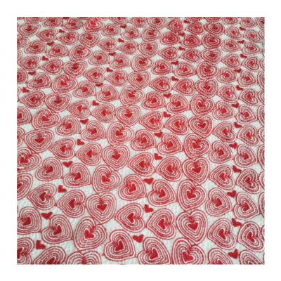 China Breathable Best Selling Latest Guipure Cord Lace With Red Heart Designs For Wedding Fabric Use for sale