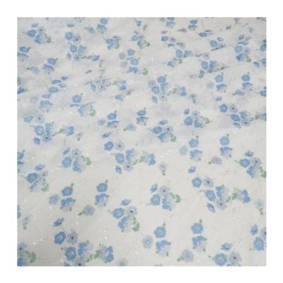 China Hot Selling High Quality Breathable Design Polyester Fabric Embroidery Lace Fabric for sale