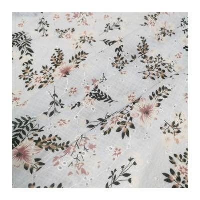 China Breathable Polyester Fabric Fashion Clothes Professional Made Embroidery Lace Fabric for sale