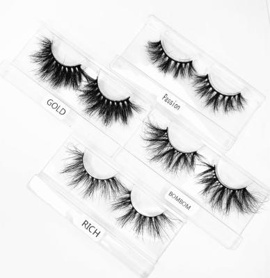 China 15-25time with proper use fluffy 5d mink eyelashes colored lashes3d real wholesaler 25mm handmade soft volume with package box for sale