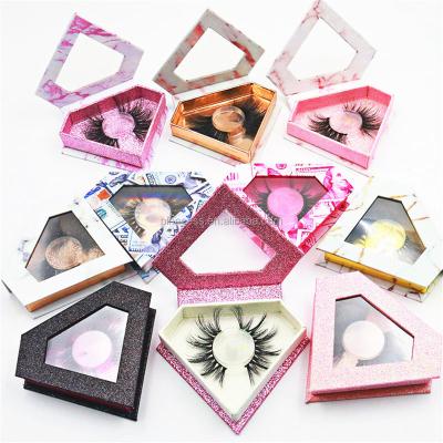 China 15-25time with suitable use Lahes packaging box eyelash seller customized boxes rose gold diamond box eyelashes for sale