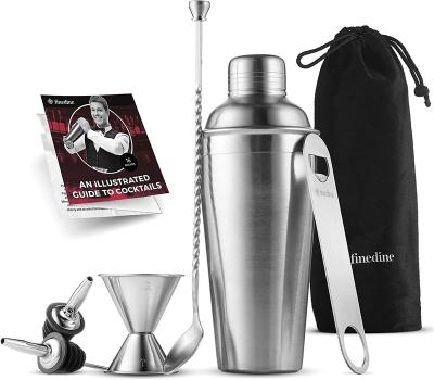 China Cocktail Shaker Set 7-Piece Cocktail Shaker Set - Bar Tools - Stainless Steel Cocktail Shaker Set Bartender Kit, with All Bar Accessories for sale