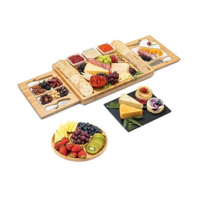 China Sustainable Charcuterie Boards Extra Large Charcuterie Board Set - Bamboo Cheese Board and Knife Set - House Warming Gifts New Home for sale