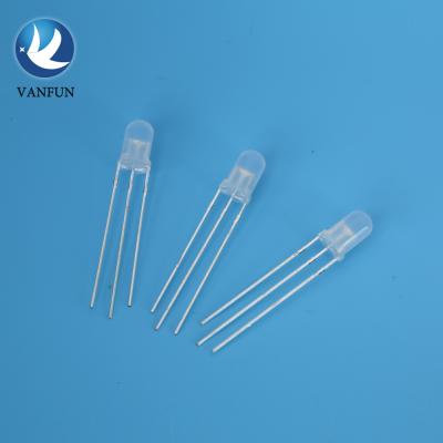 China Indicator Shenzhen Supplier Through Hole Type 5mm 3mm Dual Color Led Diode Light Emitting Diode 0.06w 1.8-2.1v Bicolor For Ignition for sale