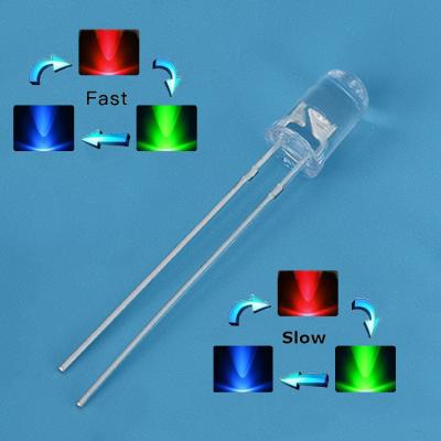 China Emitting LED Light VANFUN Through Hole Package 3mm 5mm 2 Terminals RGB Led Diode for sale