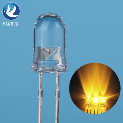 China Hot Sales High Voltage Ultra Bright Led Candle Light Lamp 3mm 5mm Series Led Diodes Yellow Color For Led Candle Light for sale