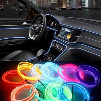 China Hot Sale 1M/2M/3M/5M Car Interior Lighting LED Strip Interior Lighting LED Strip Decoration Automotive Accessories Flexible Neon Lamp With USB Drive for sale