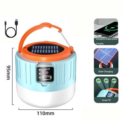 China Camping Lantern Lamp 1000 Watt LED Solar Camping Light USB Rechargeable Bulb for Portable Tent Outdoor Lamp Lanterns Emergency Lights for sale