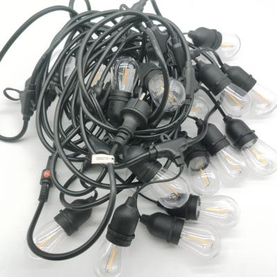 China Waterproof Commercial Party Christmas LANDSCAPE 110V 220V E26 Plugs 48ft 15ct S14 Sockets 48ft 15ct Outdoor Holiday Decorative Patio For String Lights for sale