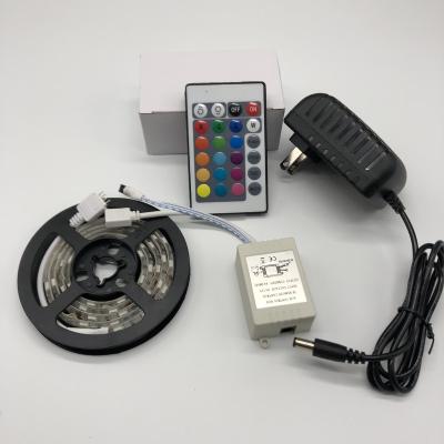 China 5050 Color High Voltage Indoor Decoration 110V 220V RGB Remote Control Smart Led Strip Light for sale