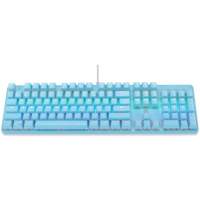 China Keypad Wholesale OEM/ODM 104 LED Normal Backlight Wired Keyboard Mechanic Blue for sale